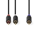 Nedis CABW24000AT30 audio cable 3 m 2 x RCA RCA Anthracite