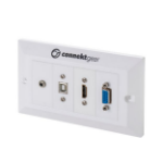 connektgear 10m Double Gang HDMI/VGA/3.5mm/USB Type A & B AV Cable Kit