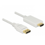 DeLOCK 83818 video cable adapter 2 m DisplayPort HDMI White