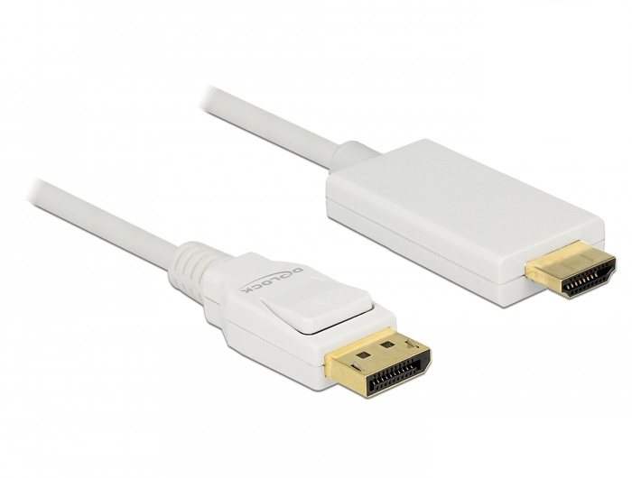 Image of DeLOCK 83818 video cable adapter 2 m DisplayPort HDMI White
