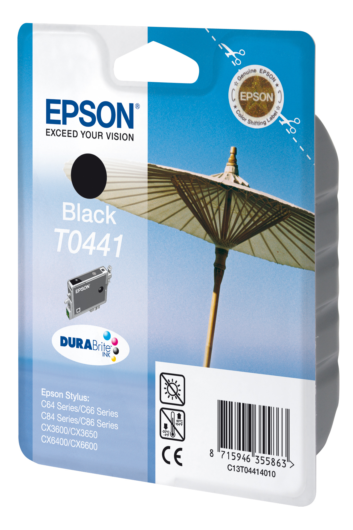 Epson C13T04414010/T0441 Ink cartridge black. 600 pages/3.5% 13ml for