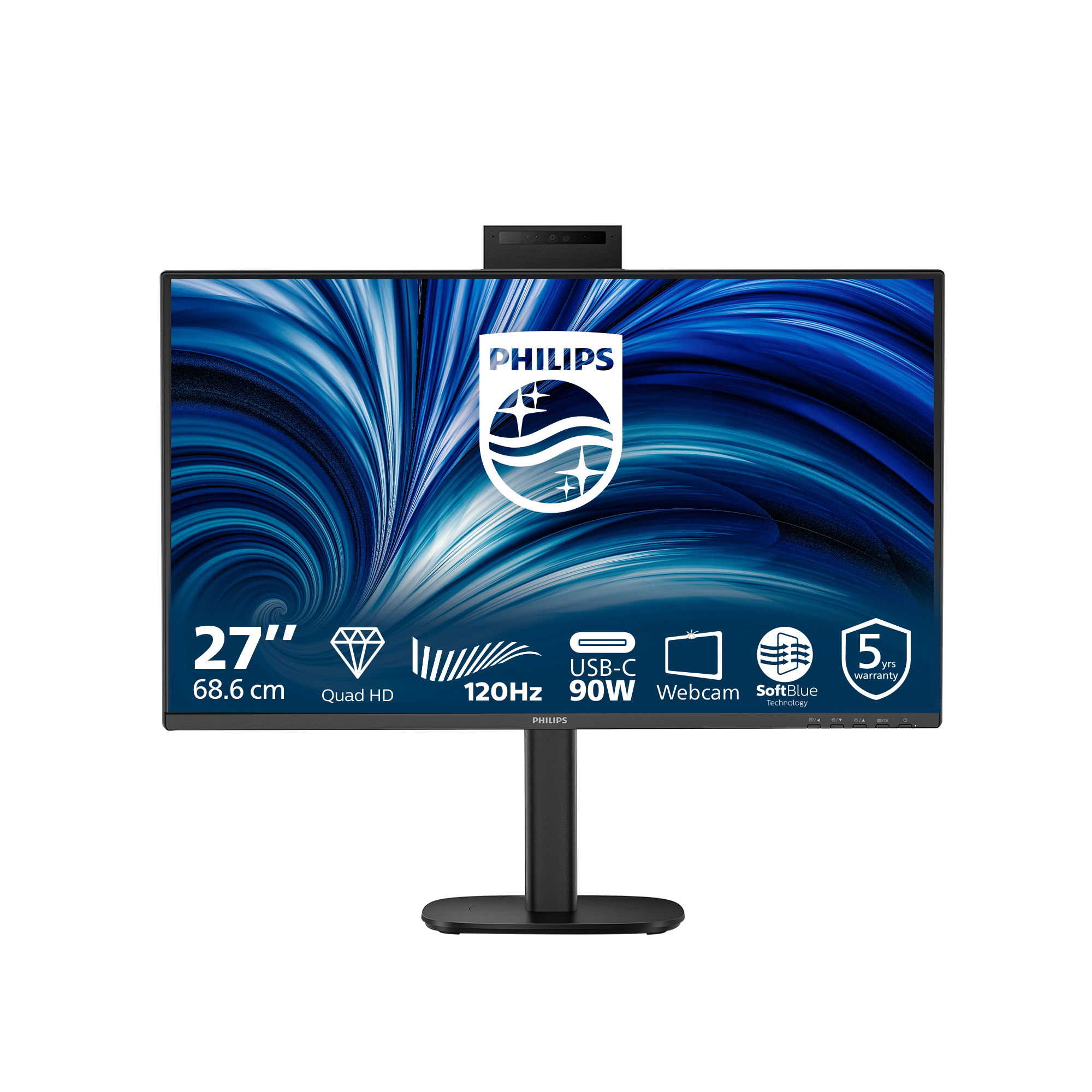 Philips 3000 series 27B2U3601H/00 computer monitor 68.6 cm (27") 2560 x 1440 pixels Quad HD LCD Black