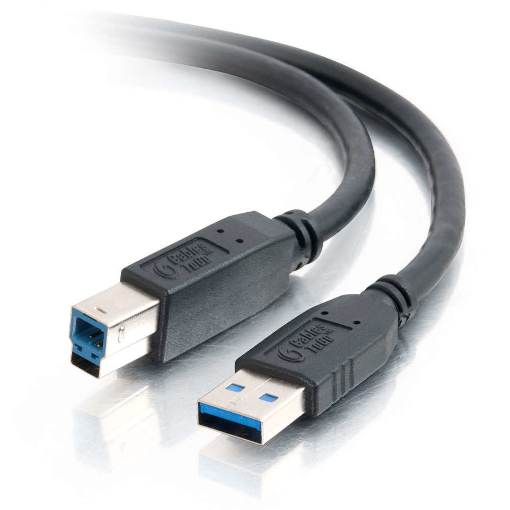 C2G 2m USB 3.0 USB Cable 3.2 Gen 1 (3.1 Gen 1) USB A USB B Black, 3249 ...