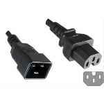 Microconnect PE152018 power cable Black 1.8 m C20 coupler C15 coupler