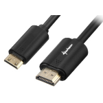 Sharkoon 2m, HDMI/Mini HDMI HDMI cable HDMI Type A (Standard) HDMI Type C (Mini) Black