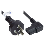 Alcasa P8031-S018 power cable Black 1.8 m Power plug type I C13 coupler