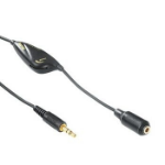 Hama Stereo 3,5 mm Male Plug-Stereo 3,5 mm Female Jack, 3 m audio cable 3.5mm Black