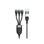 Conceptronic ETTA06B15 USB 3-in-1 PD 3.0 100W Fast Charging Cable 1.5M, 20V 5A, 480Mbps, E-Mark