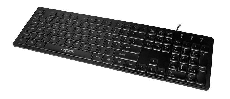 ID0138 LOGILINK Beleuchtete Tastatur      LED Regenbogenbeleuchtung