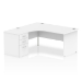 Dynamic Impulse Panel End Crescent Desk Workstation