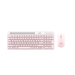 Acteck Creator Virtuos Silk MK720 teclado Ratón incluido Bluetooth Español Rosa, Blanco