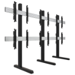 Atdec ADBS-3X2-30MFB monitor mount / stand Floor Black, Silver