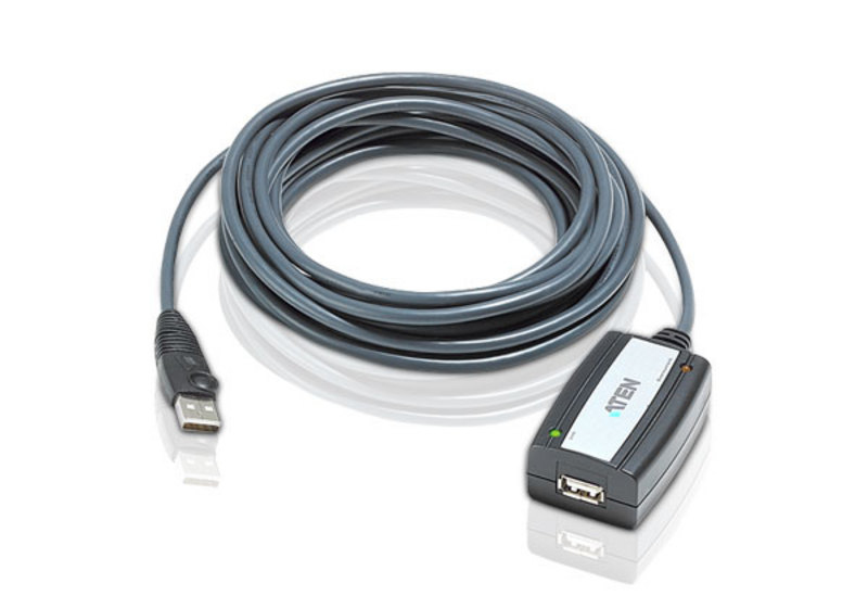 Aten UE250 - USB 2.0 Aktiv-Verlängerung, mit Signalverstärkung, Stecker A an Buchse A 5m
