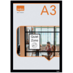 Nobo Self-adhesive Magnetic Poster Frame A3, Black