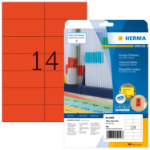 HERMA Coloured labels A4 105x42.3 mm red paper matt 280 pcs.