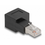 DeLOCK RJ45 plug to RJ45 jack Adapter Cat.6A 90° right angled