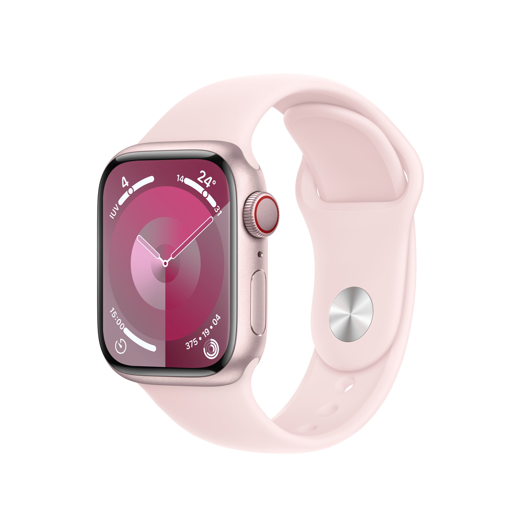Apple Watch Series 9 GPS + Cellular 41mm Pink Aluminium Case with Ligh