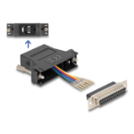 DeLOCK D-Sub 25 pin female to RJ12 female Assembly Kit black
