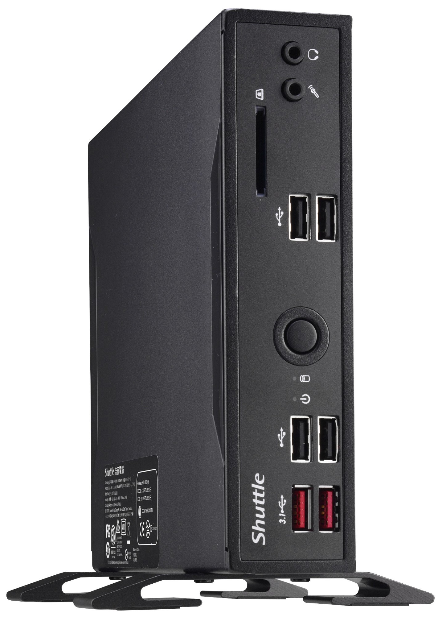 Shuttle XPС slim DS10U5 1.3L sized PC Black Intel SoC BGA 1528 i5-8265U 1.6 GHz