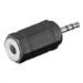 Microconnect AUDASM kabelomvandlare (hane/hona) 2.5mm 3.5mm Svart