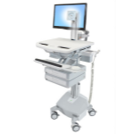 Ergotron StyleView Aluminium, Grey, White Flat panel Multimedia cart