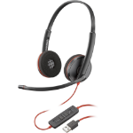 Poly Blackwire C3220 USB-A Black Headset (Bulk)
