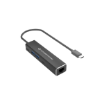 Conceptronic ABBY13B Gigabit Ethernet USB 3.2 Gen 1 Adapter with USB Hub, GbE, USB-A x 2, USB-C x 2