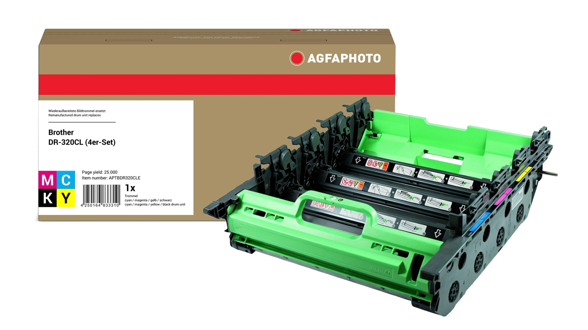 AgfaPhoto Compatible Drum Unit Multipack. Black/Cyan/Magenta/Yellow. R