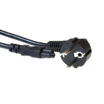 ACT Netsnoer CEE 7/7 male (haaks) - C5 zwart 3 m