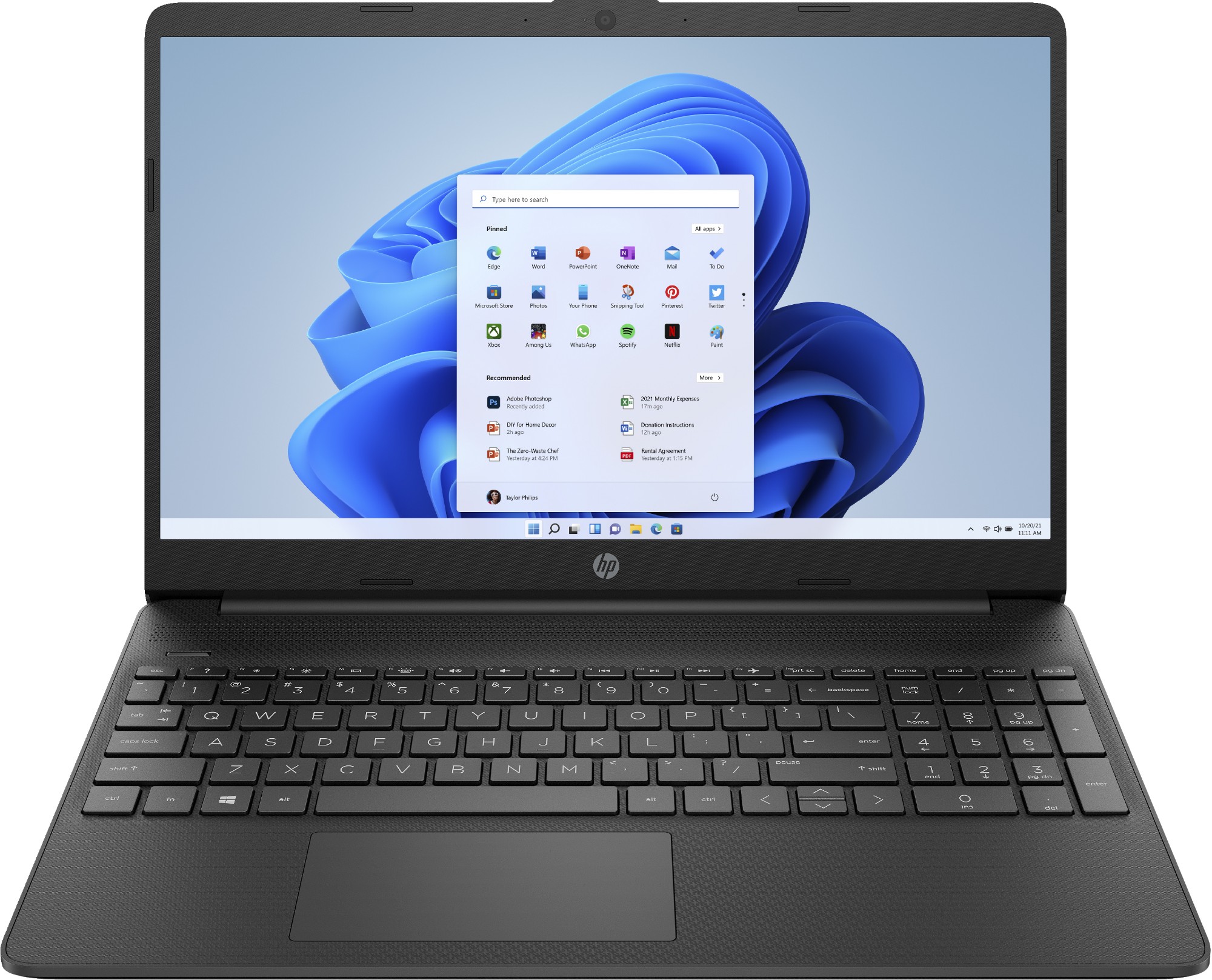 Laptop 15s-fq0004na, Windows 11 Home in S mode,?15.6",?Intel? Pentium? Silver,?4GB RAM,?128GB SSD,?FHD,?Jet black