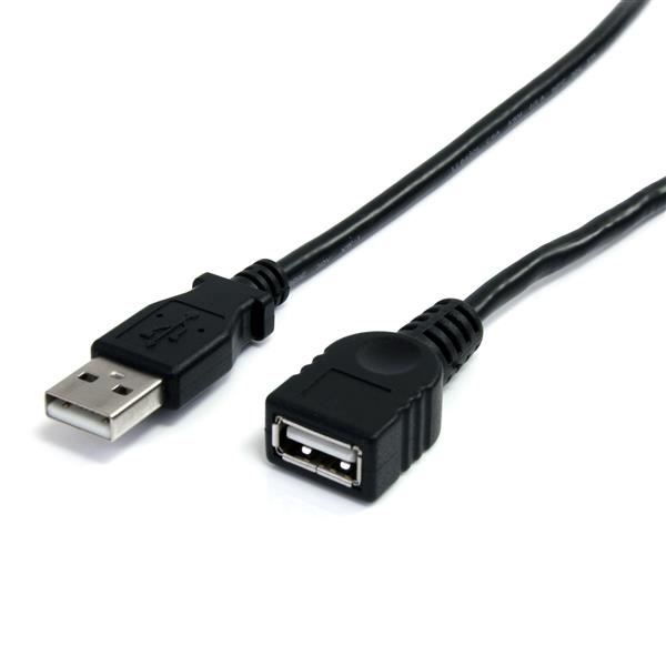 Image of StarTech.com 10 ft Black USB 2.0 Extension Cable A to A - M/F