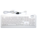 Seal Shield SILVER SEAL Keyboard White - THE Antimicrobial Washable Keyboard