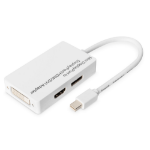 Digitus Mini DisplayPort Adapter / Converter - Mini DP to DisplayPort, HDMI + DVI