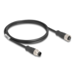 DeLOCK M12 Cable A-coded 8 pin male to female PVC 1 m