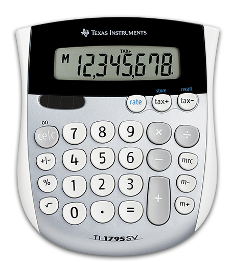 Texas Instruments TI-1795 SV calculator Desktop Basic Black. Silver. W