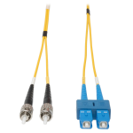 Tripp Lite N354-03M fiber optic cable 118.1" (3 m) 2x SC 2x ST OFNR Black, Blue, Yellow