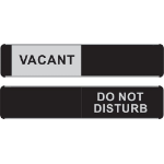 SECO by Stewart Superior SECO Sliding Sign VACANT/DO NOT DISTURB Door Sign Self Adhesive 255 x 52mm - OF164