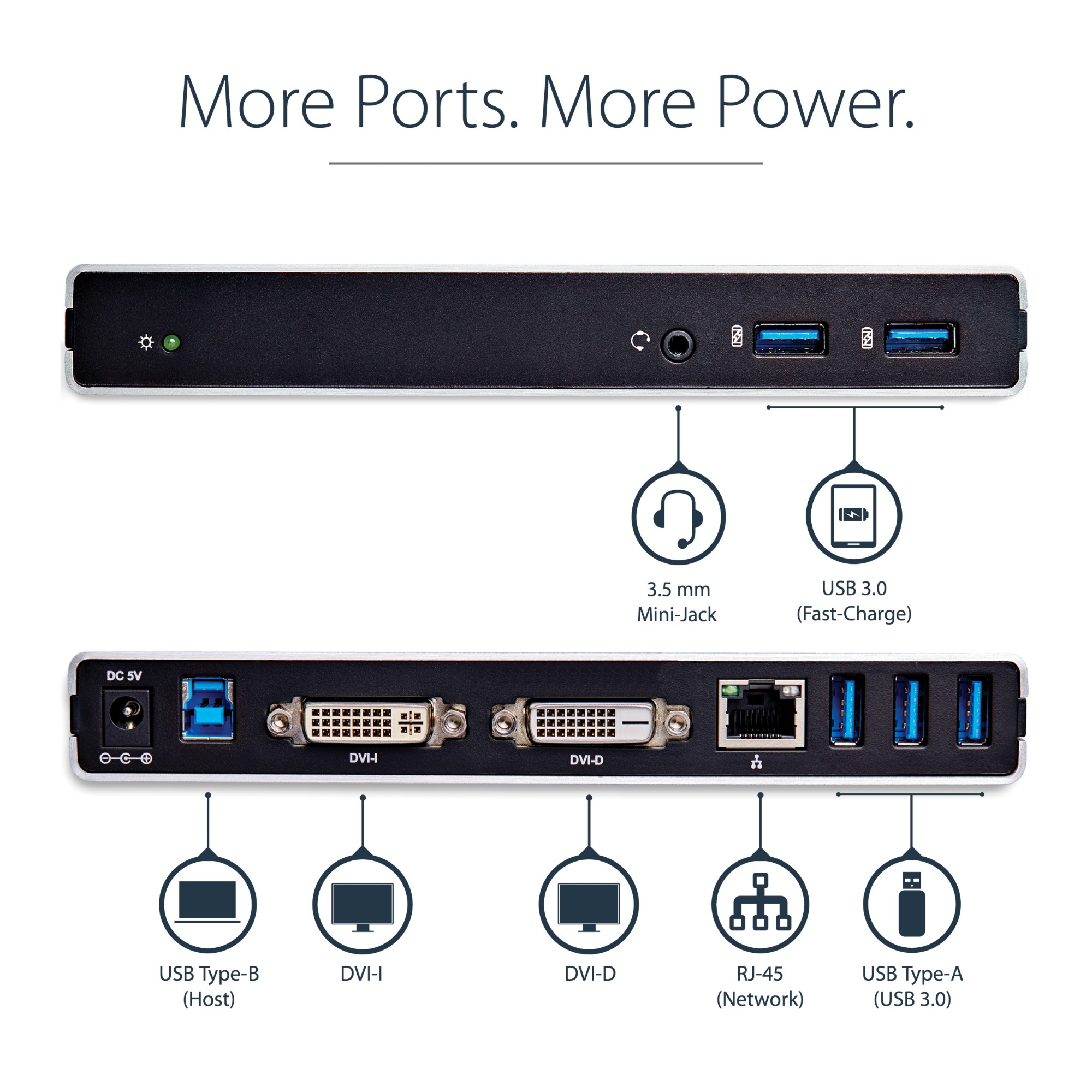 StarTech.com Dual-Monitor USB 3.0 Docking Station with DVI and Vertical Stand