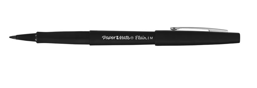 PaperMate Flair Felt Tip Pens Medium Black (Pack of 36) 2077174