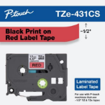 Brother TZE431CS label-making tape Black on red TZe