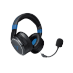 Lexip Metaltech Headset – Draadloos, 2,4 Ghz USB-C Dongle, 32 Uur Batterijduur – Kobaltblauw