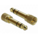 DeLOCK 65983 cable gender changer 6.35mm 3.5mm Gold