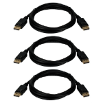 QVS DP-10-3PK DisplayPort cable 118.1" (3 m) Black