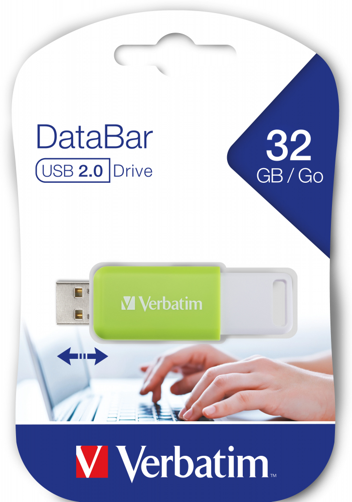 Verbatim Databar USB Drive USB 2.0 32GB Green 49454