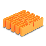 DeLOCK Cable Organizer with 24 cable entries orange