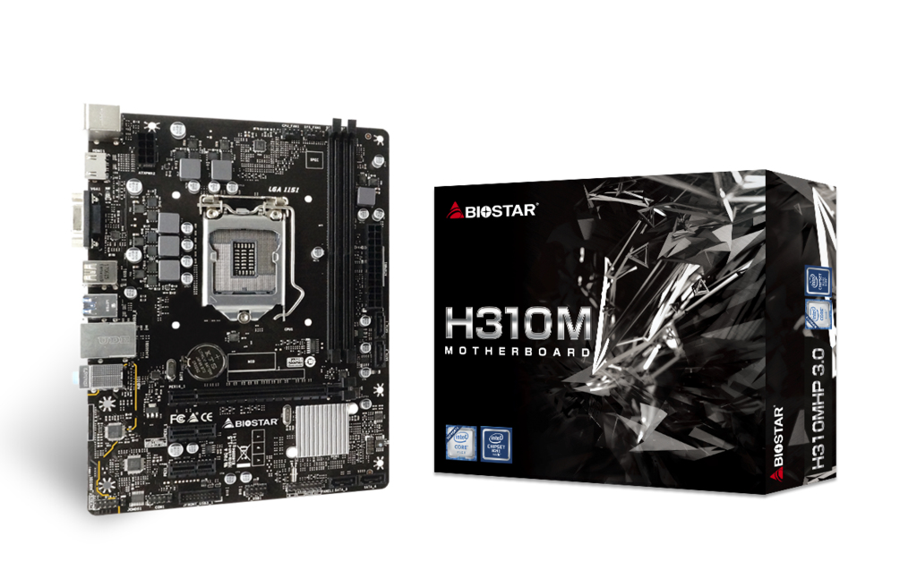 Image of Biostar H310MHP 3.0 motherboard Intel® H310 LGA 1151 (Socket H4)...
