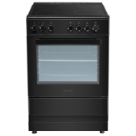 electriQ 60cm Single Oven Cooker with Ceramic Hob - Black