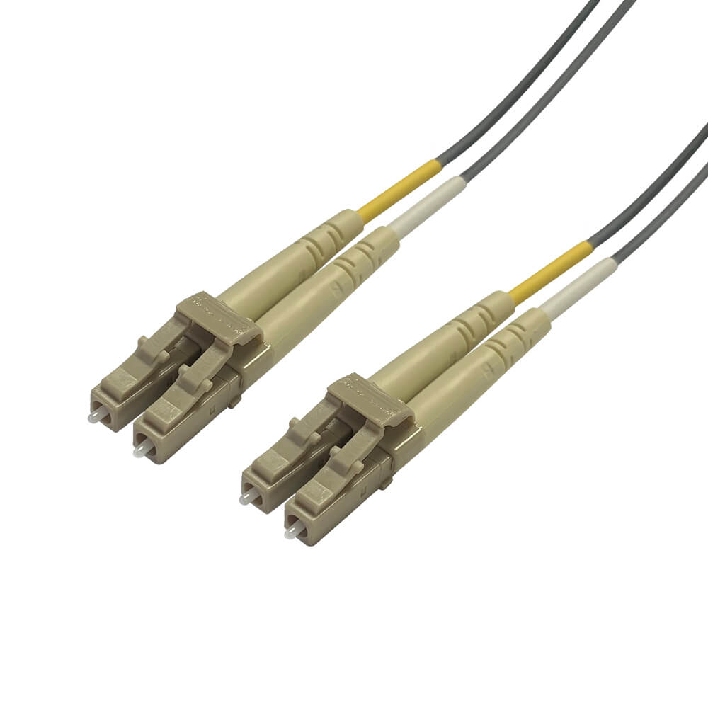 Videk 62.5/125 OM1 LC to LC Duplex Fibre Optic Patch Cable Grey 10Mtr