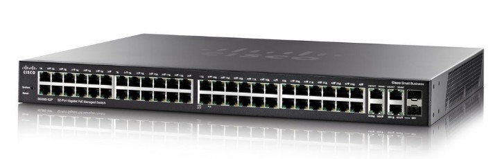 Cisco SG350-52P Managed L3 Gigabit Ethernet (10/100/1000) Power over Ethernet (PoE) 1U Black