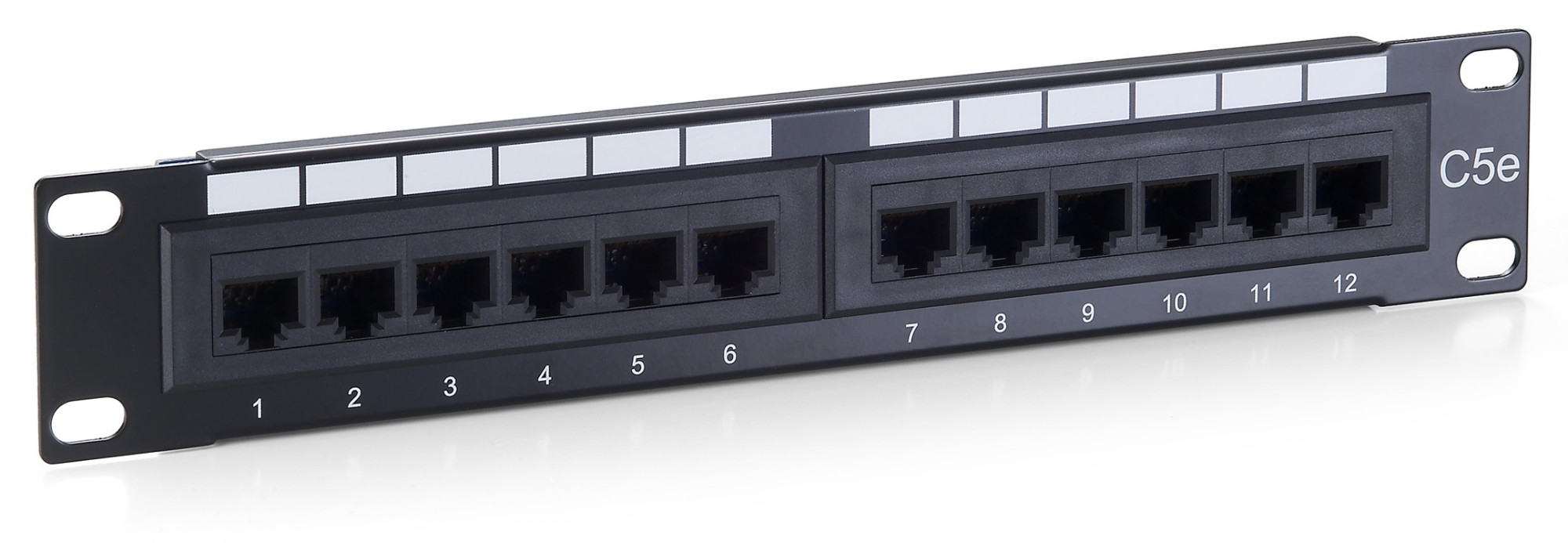 Photos - Other network equipment Equip 12-Port Cat.5e Unshielded Patch Panel, Black 208015 